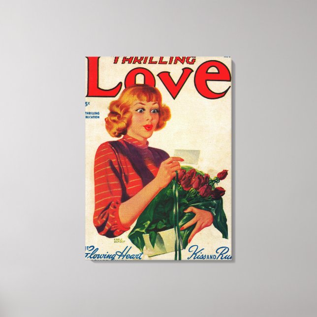 Lienzo Portada de la revista Thriling Love (Anverso)