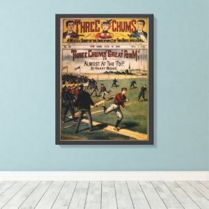 Lienzo Portada de la revista Vintage Sports Baseball Thre