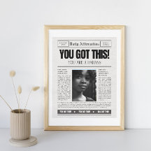 Portada de periódico personalizado Women's Affirma