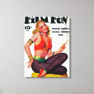 Lienzo Portada de revista 11 de la diversión de la