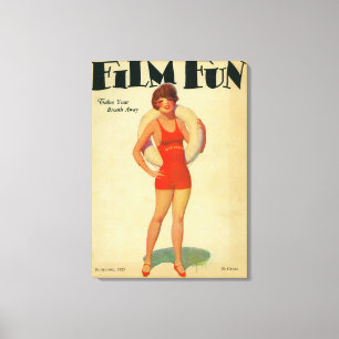 Lienzo Portada de revista 2 de la diversión de la