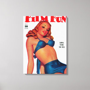 Lienzo Portada de revista 4 de la diversión de la