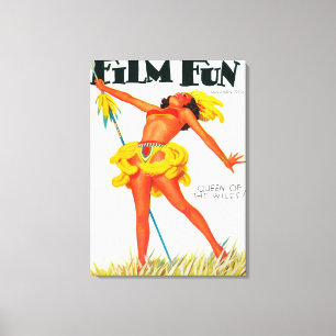 Lienzo Portada de revista 6 de la diversión de la