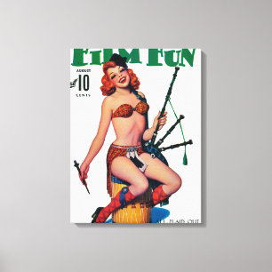 Lienzo Portada de revista 7 de la diversión de la
