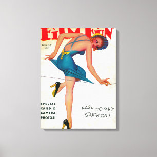 Lienzo Portada de revista 9 de la diversión de la