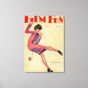 Lienzo Portada de revista de la diversión de la películ