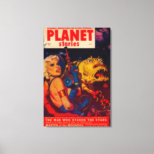 Lienzo Portada de revista de las historias del planeta