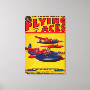 Lienzo Portada de revista de los as de vuelo