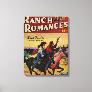 Lienzo Portada de revista de los romances del rancho
