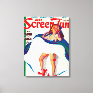 Lienzo Portada de revista real de la diversión de la