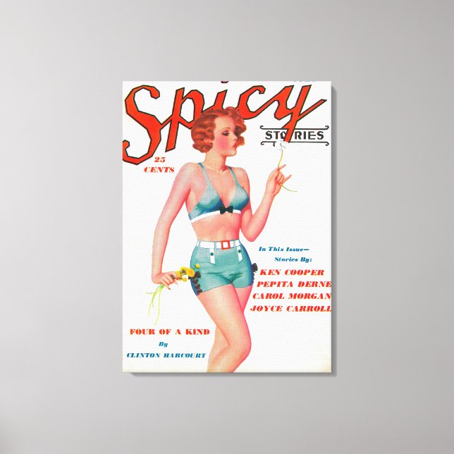 Lienzo Portada de Spicy Magazine (Anverso)