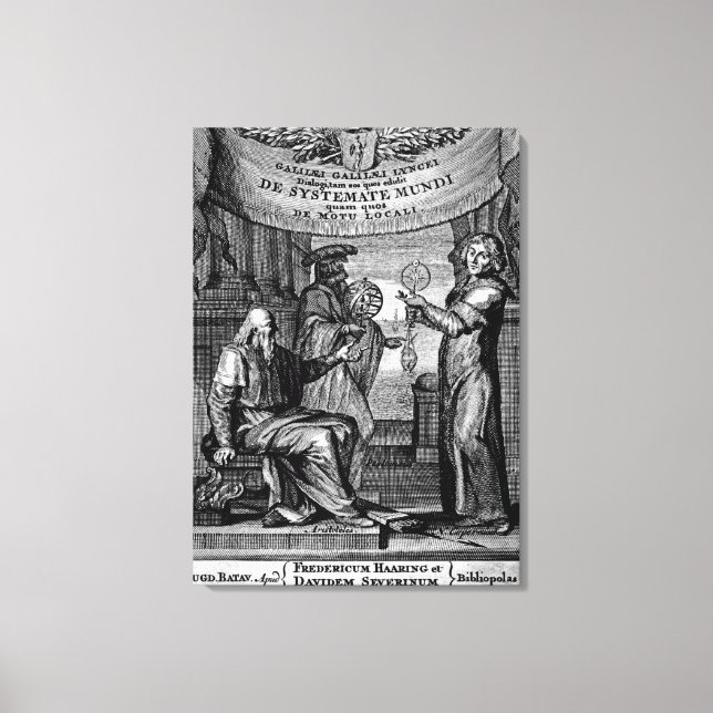 Lienzo Portada del 'Dialogus De Systemate Mundi' (Anverso)