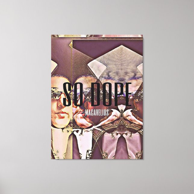 Lienzo portada exclusiva del álbum "SO DOPE" de macaveliu (Anverso)