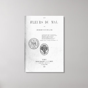 Lienzo Portada frontal, primera edición de 'Les Fleurs du