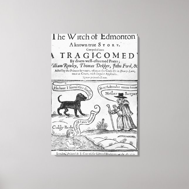 Lienzo Portada "La bruja de Edmonton (Anverso)