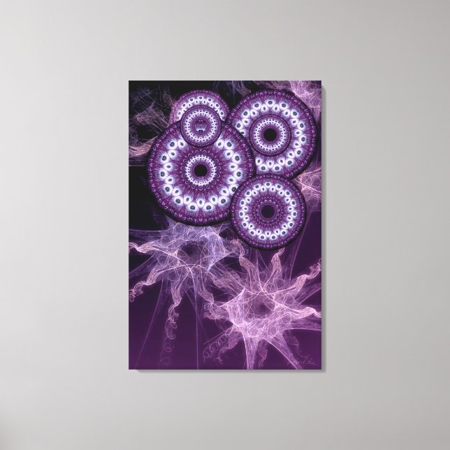 Lienzo Portadas psicodélicas Canvas de fantasía púrpura (Anverso)
