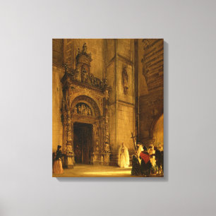 Lienzo Portal lateral de la Catedral de Como, 1850