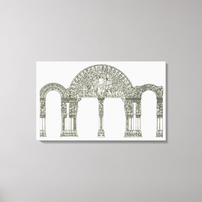 Lienzo Portico de la Gloria. Santiago de Compostela (Anverso)