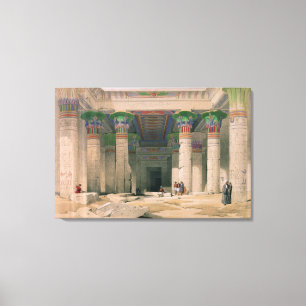 Lienzo Pórtico magnífico del templo de Philae, Nubia