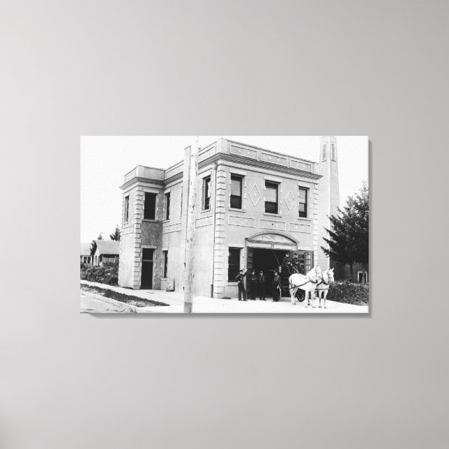 Lienzo Portland, O Estación de Bomberos #30 Carro de Caba (Anverso)