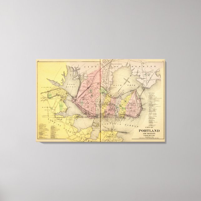 Lienzo Portland y alrededores, yo (Anverso)