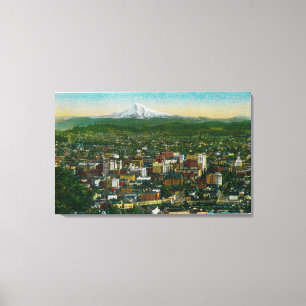 Lienzo Portland y Mt. Hood a lo lejos