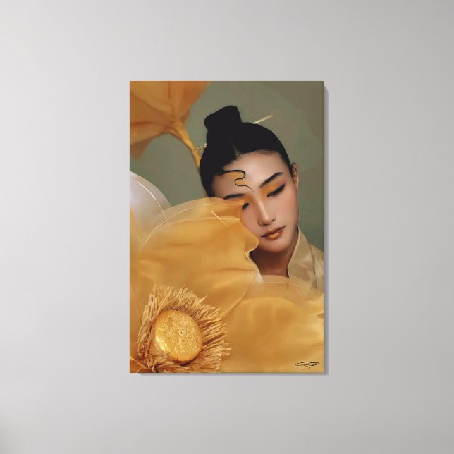Lienzo Portrait Geji GaiGai Chinese Dance (Anverso)