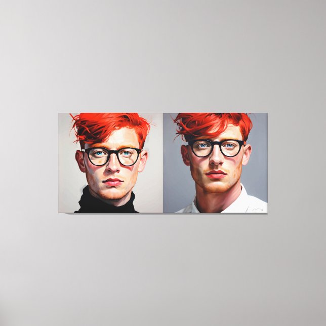 Lienzo PORTRAIT THE FACEMAN N4 - generativecontent (Anverso)