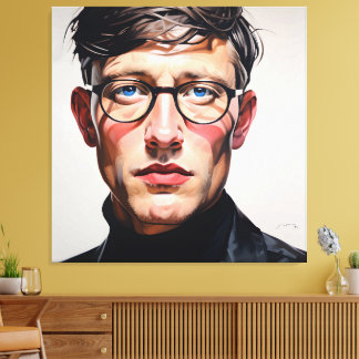 Lienzo PORTRAIT THE FACEMAN N7 - generativecontent