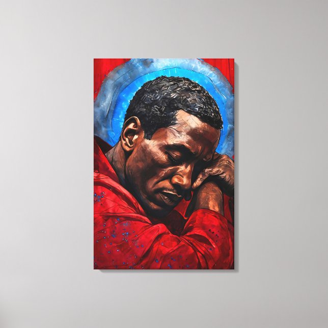 Lienzo Porträt eines Emotionalen Schwarzen Mannes (Anverso)