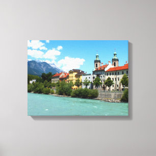 Lienzo Posada del río en Innsbruck