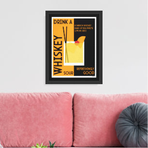 Lienzo Posavasos de papel para cóctel de Whisky Sour