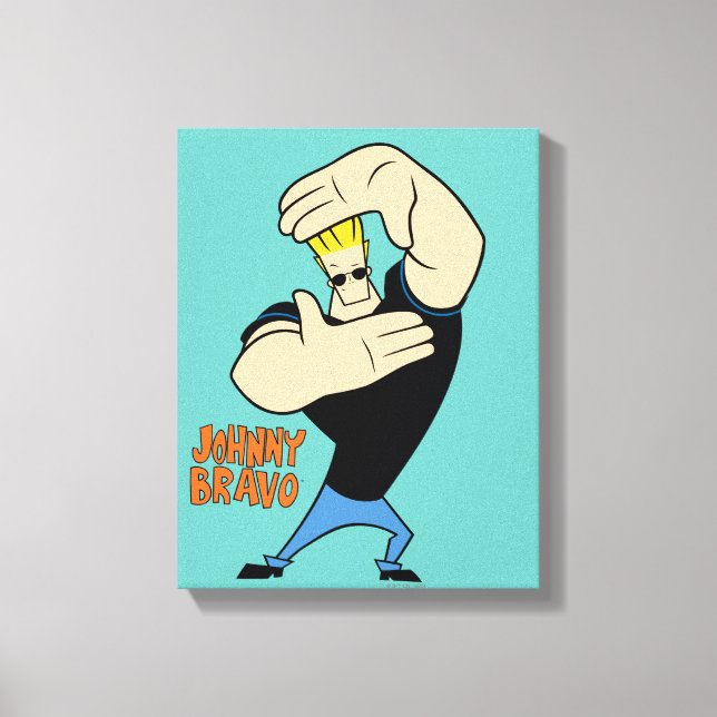Lienzo Pose del marco de imagen de Johnny Bravo (Anverso)