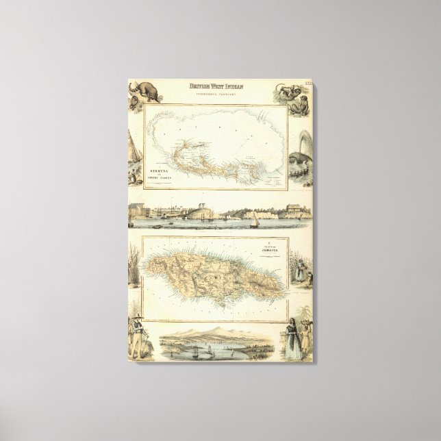 Lienzo Posesiones británicas del oeste de India (Anverso)