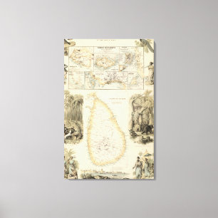 Lienzo Posesiones británicas en los mares indios