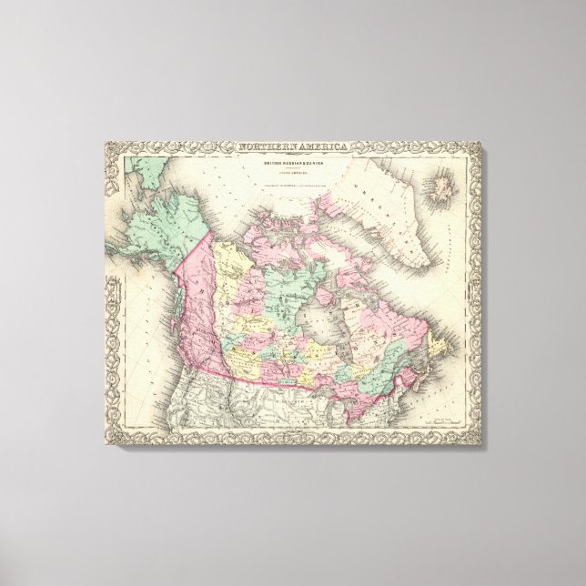 Lienzo Posesiones británicas, rusas y danesas (Anverso)