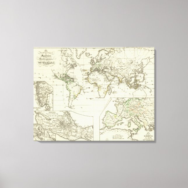 Lienzo Posesiones de los españoles (Anverso)