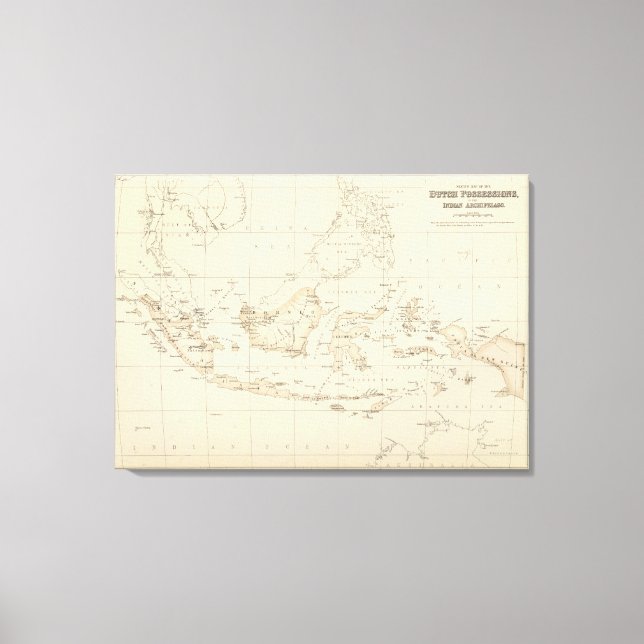 Lienzo Posesiones holandesas en el archipiélago indio (Anverso)