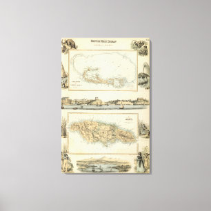 Lienzo Posesiones indias del oeste británicas