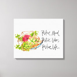 Lienzo Positividad y suculencias