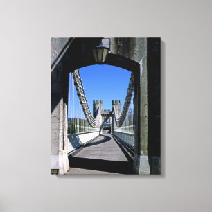 Lienzo Postal de Conwy Suspensión Bridge Conwy North Wale
