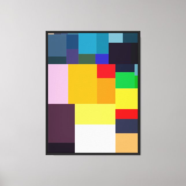Lienzo Póster abstracto colorido moderno (Anverso)