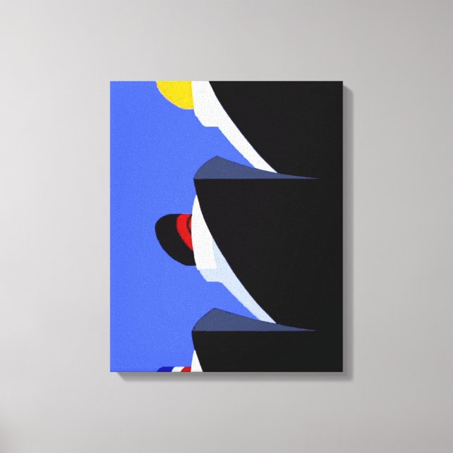 Lienzo Poster Art Deco de los buques de crucero de época (Anverso)