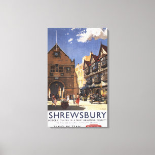 Lienzo Poster británico de los ferrocarriles de la vieja