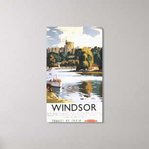 Lienzo Poster británico de Thames del castillo de Windso