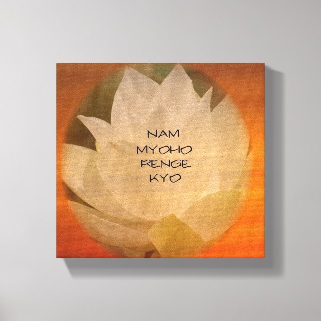 Lienzo Poster budista de SGI - Lotus "Nam Myoho Renge Kyo (Anverso)