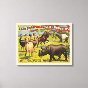 Lienzo Poster Circus Para Adam Forepaugh Y Vende Hermanos