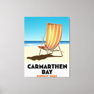 Lienzo Poster costero de Carmarthen Bay Kidwelly Wales