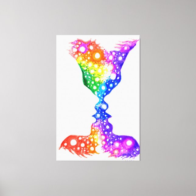 Lienzo Poster de amor colorido (Anverso)