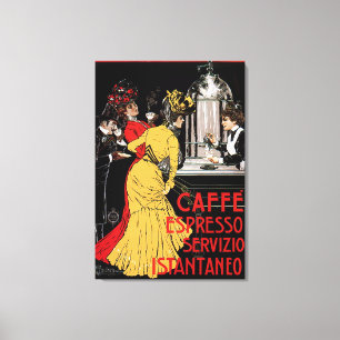 Lienzo Poster de anuncios del Antiguo Bar de Café Italian